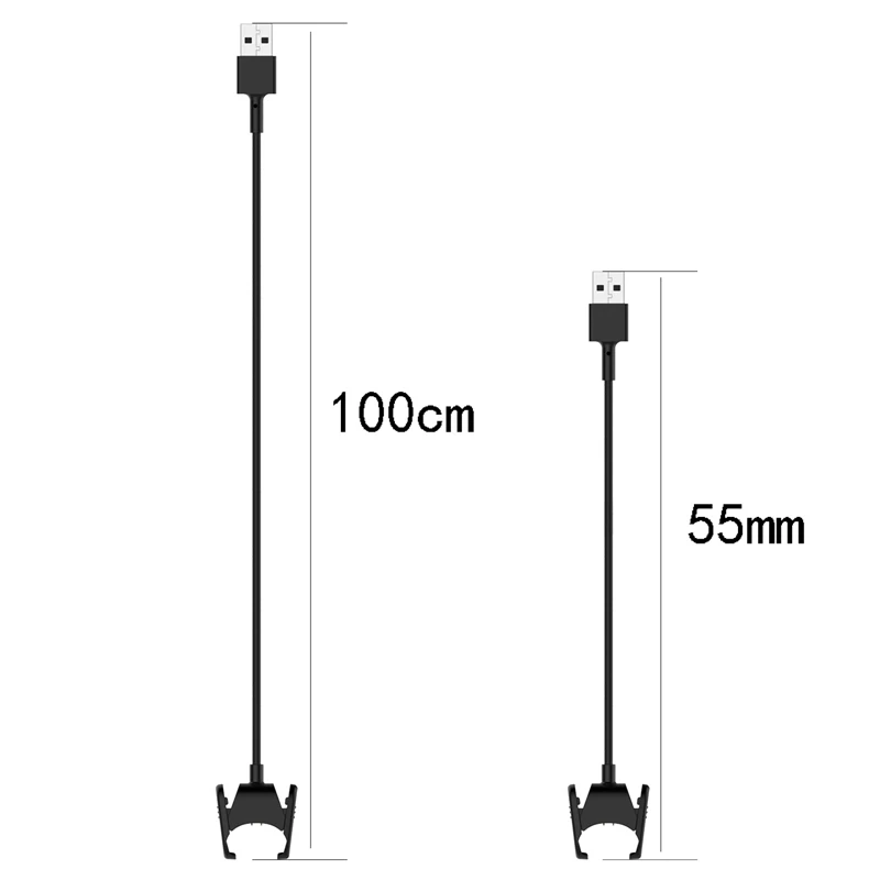 1pc 55C/100CM USB Charging Cable For Fitbit Charge 4 Smart watch Charger Cord Clip Replacement Dock Charge4 | Электроника