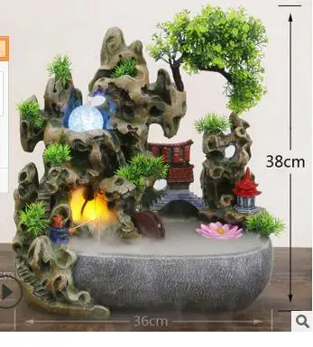 Rockery Фонтан для проточной воды геомантическое колесо рыбная чаша дома гостиной