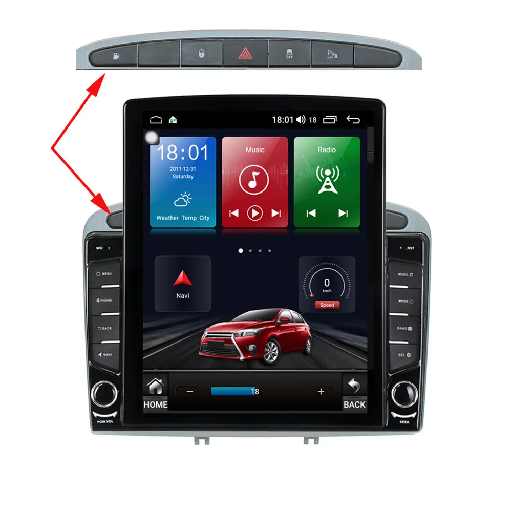 9 7 &quotAndroid 10 1 для Peugeot 408 308 308SW Tesla тип автомобиля радио мультимедиа видео плеер