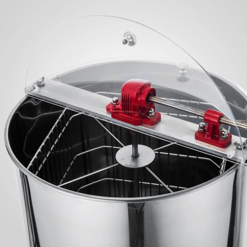 Extractor Manual de miel de acero inoxidable, 4 marcos, EU/USA, sin gastos de aduana-2