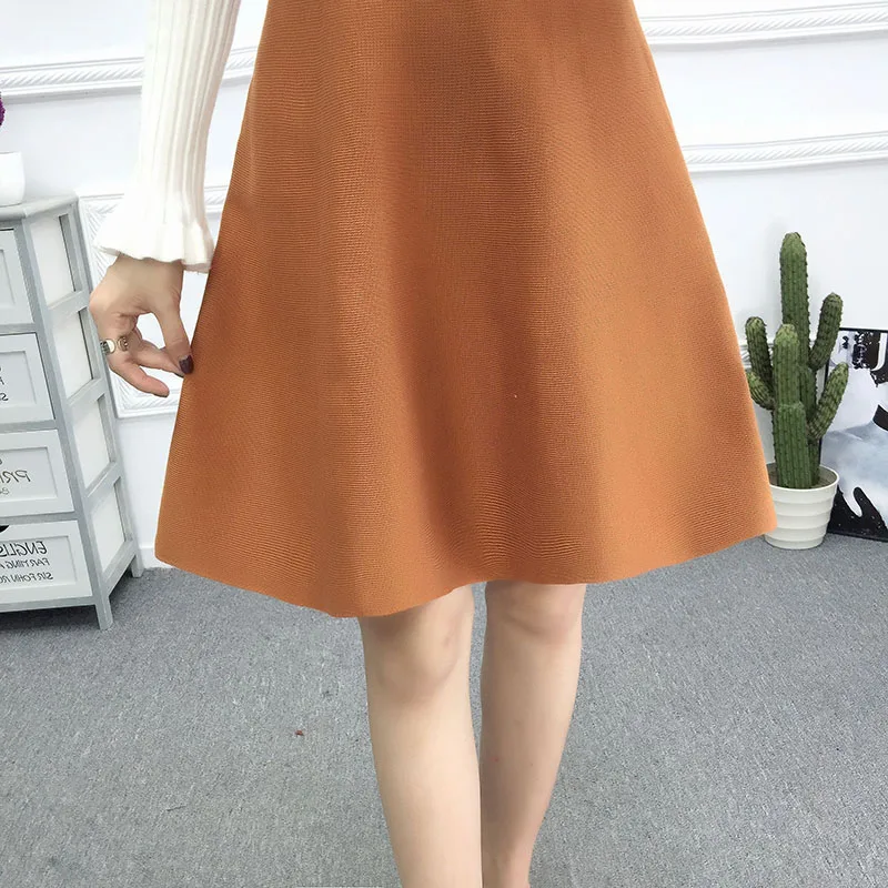 

2020 Autumn Women Preppy Style Knitted Bandage Tassel V-neck Sundress High Waist Sleeveless Basic Short Tank Dress