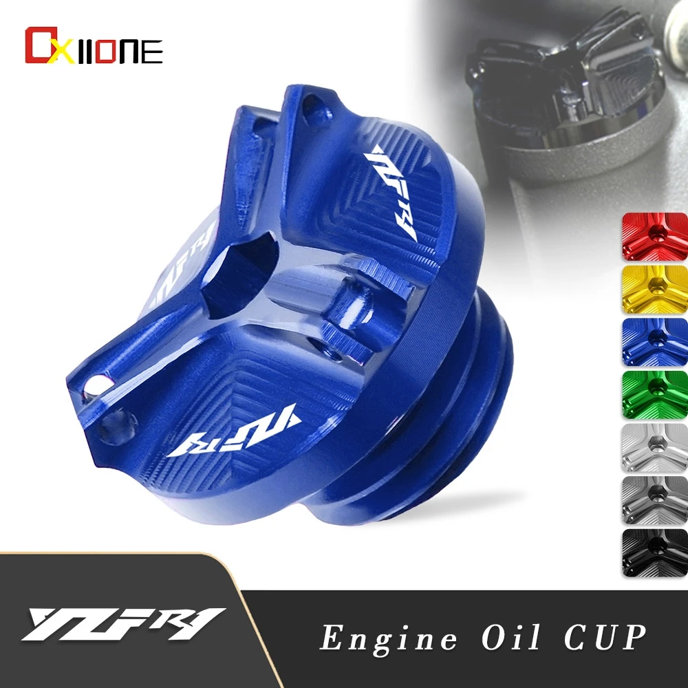 

For Yamaha YZFR1 M20*2.5 Aluminum Oil Filter Cup Engine Plug Cover Parts YZF R1 1998-2015 YZFR1 LE 2002-2012 YZF-R1M 2015