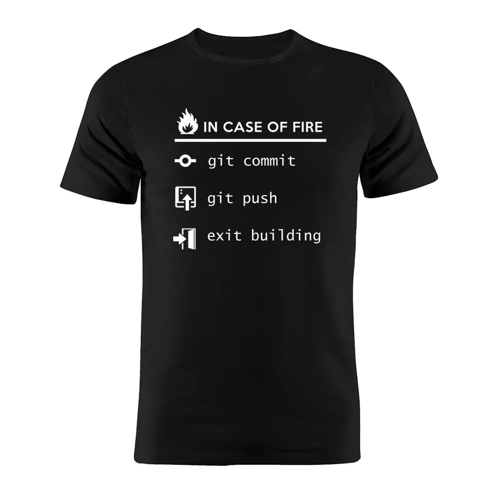 Футболка унисекс из 100% хлопка программист Coder decorder шутки в чехол Fire Git Commit смешная