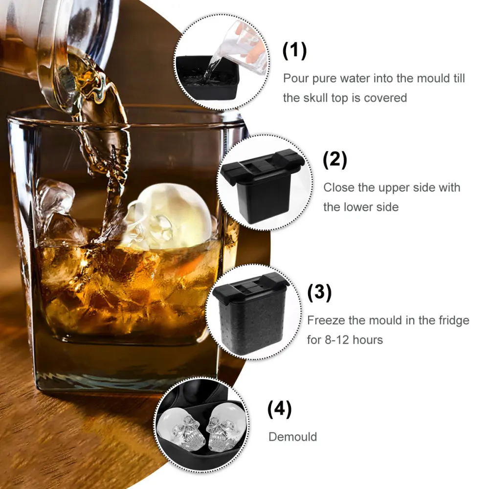 

Ice Cube Maker Creative Personalized Large Size Ice Maker Ice Cubes Maker Boxes for Home Bar Store (6cm Style, with the Cla