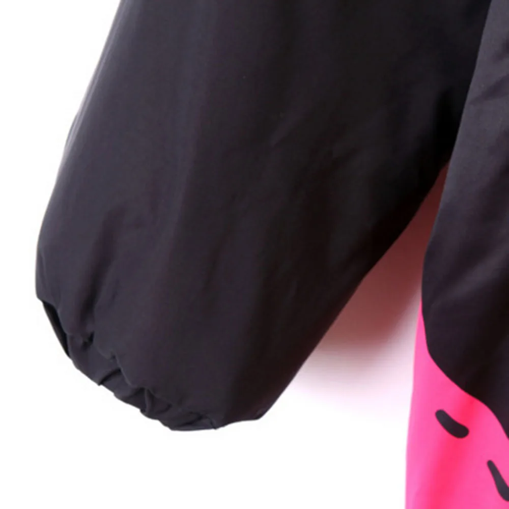 Зимняя женская хлопковая стеганая куртка с капюшоном на молнии мультяшным