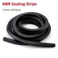 1meter square solid black rubber sealing strips nbr seal bars oil resistance rope strip 66 88 1010 1020 1212 1414 3030