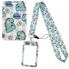 YQ835 брелок для ключей с мультипликационным динозавром, ремешок для телефона, Обложка для удостоверения личности, держатель для кредитных карт, шейный ремешок, брелок, шнур, украшения для шеи