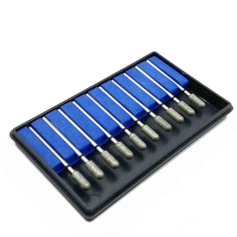 10 шт./компл. зубные алмазные шлифовальные сверла для низкоскоростного прямого