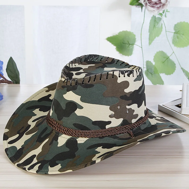 Хепберн бренд 2019 Камуфляж ковбойская шляпа для мужчин/женщин верховая езда
