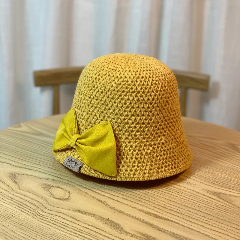 

Hat Children's Korean Foldable Sunscreen Beach Hat Women's Early Spring Summer Bowknot Big Brim Fisherman's Basin Hat
