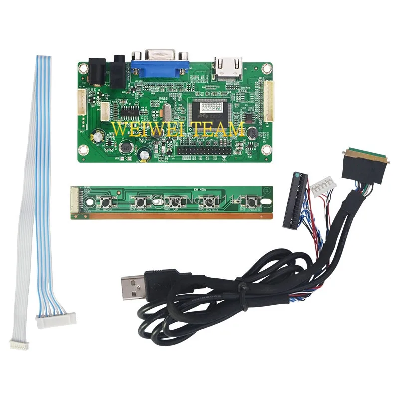 15,6 дюймов 1366x768 ЖК-экран с сенсорным экраном дигитайзер сборка VGA HDMI плата контроллера для ноутбука Тонкий светодиодный Замена