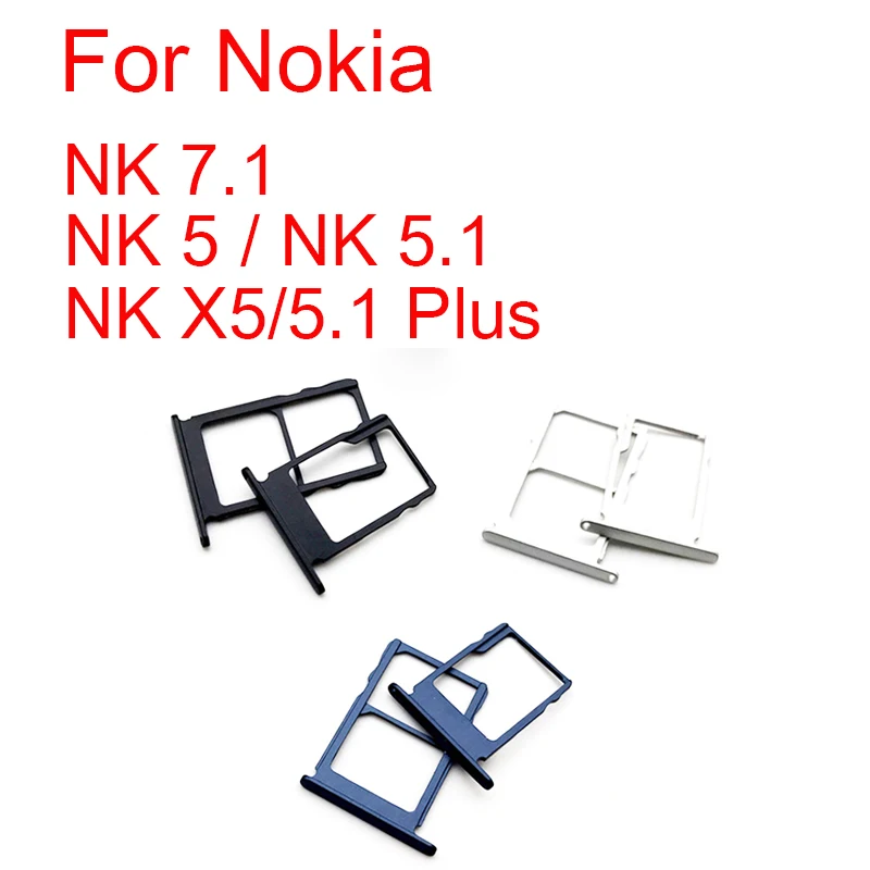 Держатель лотка для одной и двух Sim-карт Nokia 5 1 X5 7 Plus Micro SD слот карт гнездо адаптер