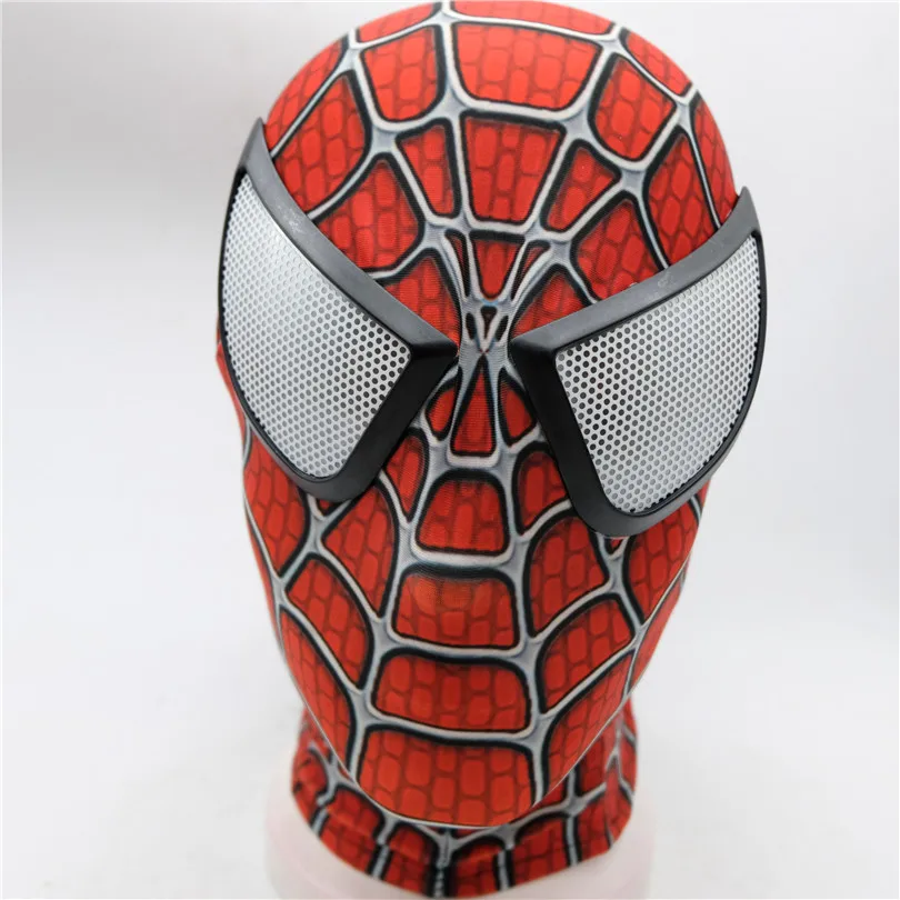 Only mask Черный карнавальный костюм Человека-паука костюм паука Райми костюм Человека Питера Паркера костюм супергероя Zentai боди костюмы для детей и взрослых - Цвет: Only mask