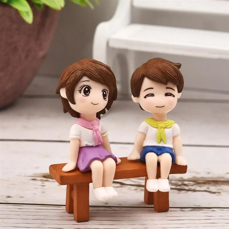 1 комплект для влюбленных пар миниатюрный пейзаж DIY орнамент садовый кукольный