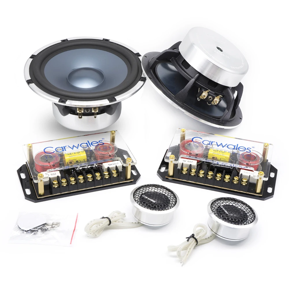 Carwales Hi-Fi автомобиля Динамик комплект 6,5 дюймов громкий Динамик 2-полосная звук Системы НЧ-динамик ВЧ 400W аудио Динамик s комплект для автомобиля с твитер