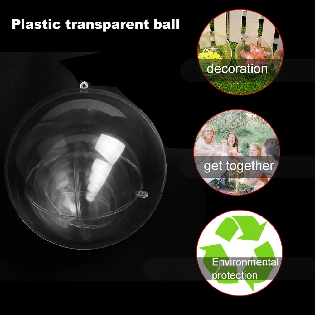 Прочные Рождественские Украшения круглой формы прозрачный шар пластиковый