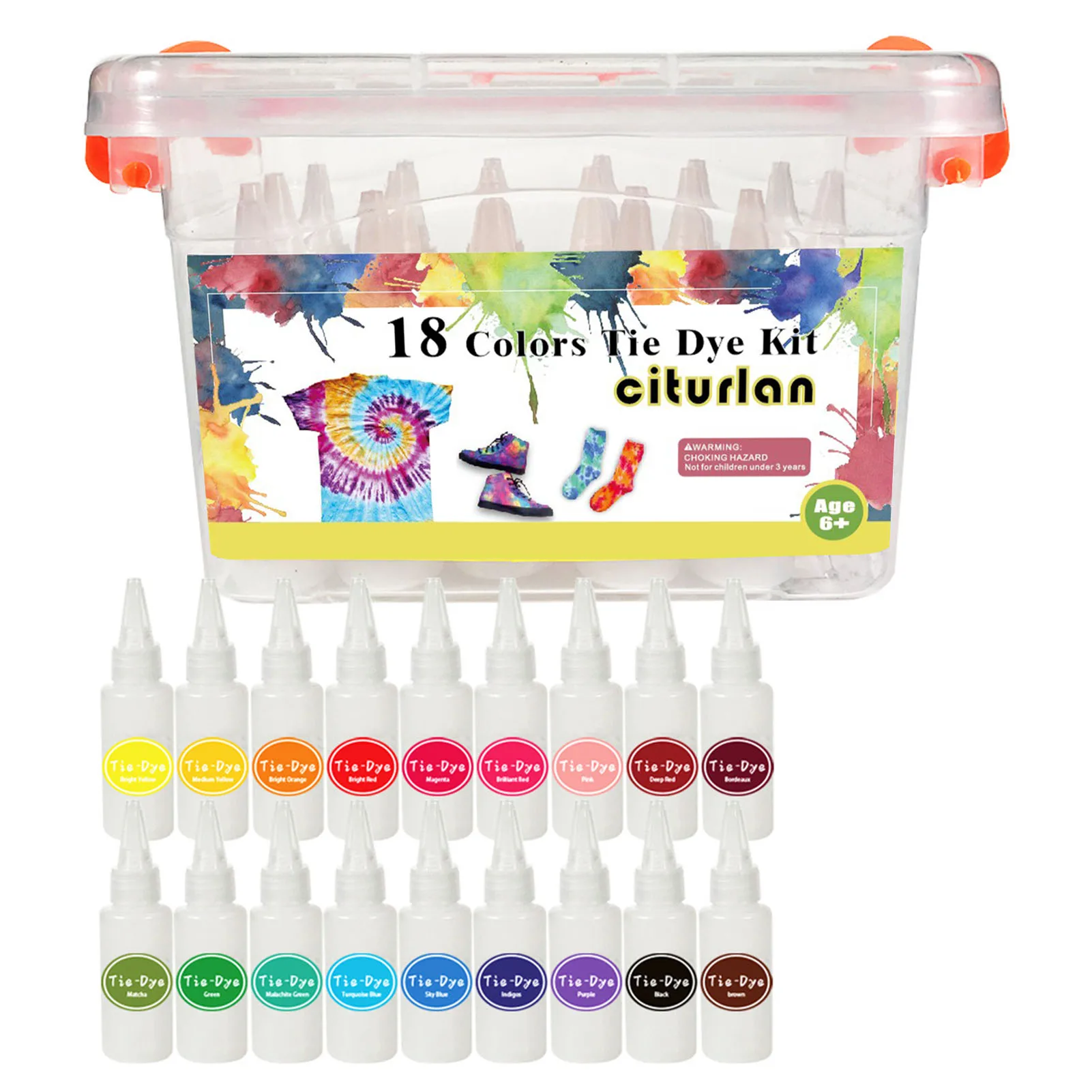 

Permanent Tie Dye Kit Non Toxic Party Supplies Pigment Colorful Textile Paint Cold Water With Gloves DIY Accessories Adults Kids