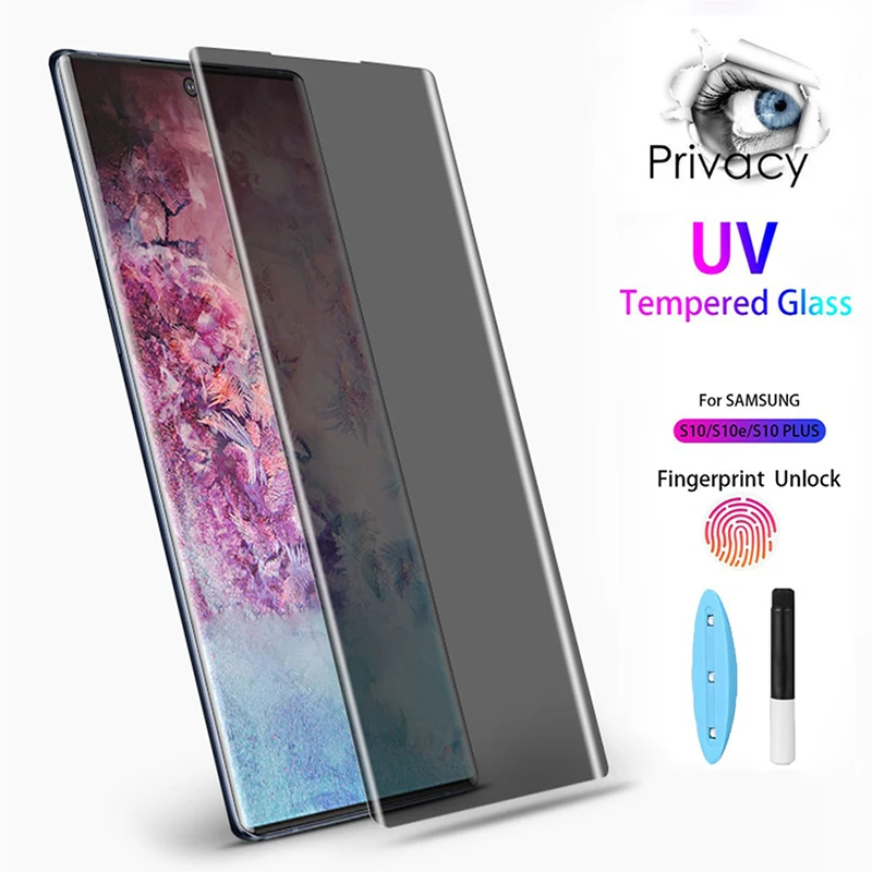 S21 антипиреновый защитный экран для Samsung Galaxy S20 S10 S8 S9 plus Note 8 9 10 20 УФ жидкий клей