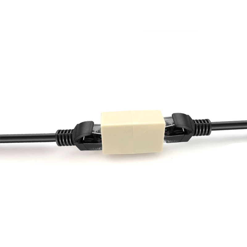10 шт. rj45 разъем jack cat5 cat5e cat6 ethernet кабель женский двойной адаптер модульный