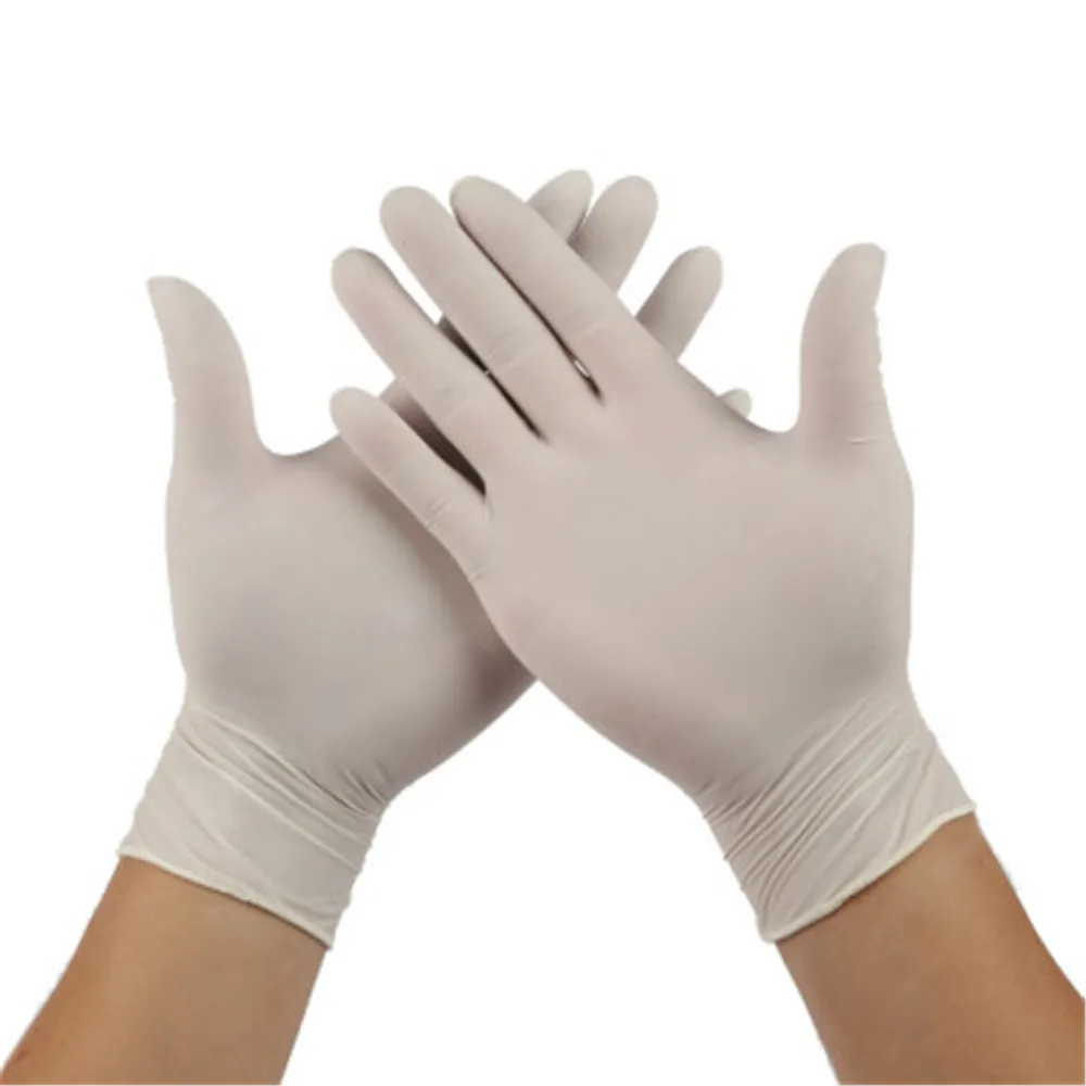 

100pcs/lot Disposable Gloves Latex Cleaning Food Gloves White Universal Household Garden Cleaning Gloves