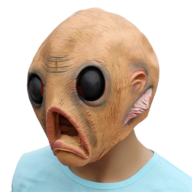 Alien Extraterrestrial Funny Latex Unisex Movie Cosplay Anime costume Prop Adult Animal Party Mask for Halloween | Тематическая