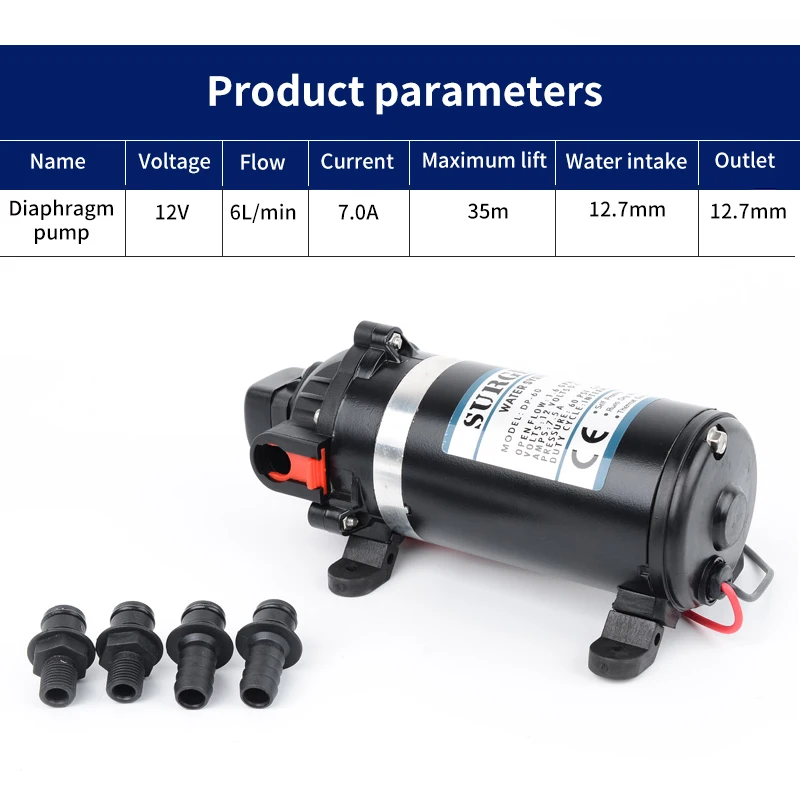 12V 24V высокое Давление мембранный насос постоянного тока в переменный ролик очиститель воды распылитель для мойки машины