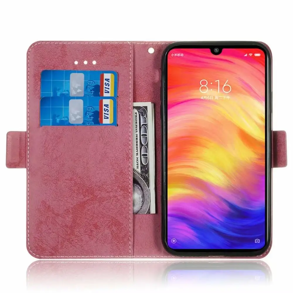 Кожаный чехол-книжка с отделениями для карт телефона Redmi Note7 6Pro 6A 5Plus Note5 S2 Y2 Xiaomi2A 6X