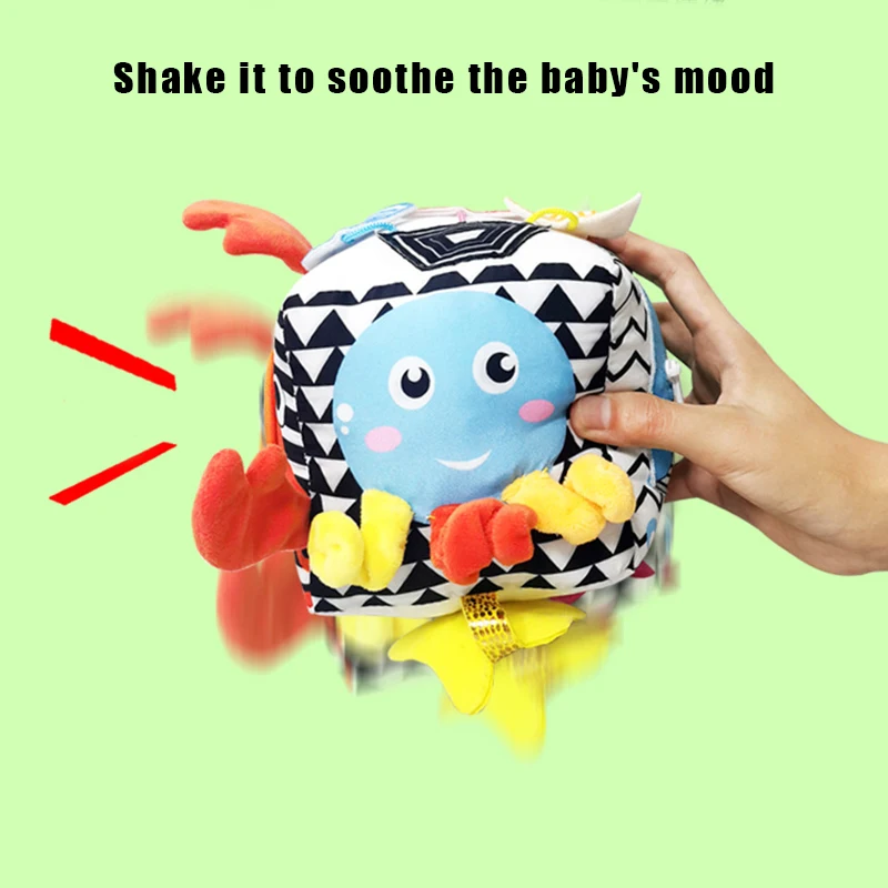 

Plush Dice Toy Colorful Soft Children Early Educational Toy Portable Multipurpose Rattle Puzzle Toy