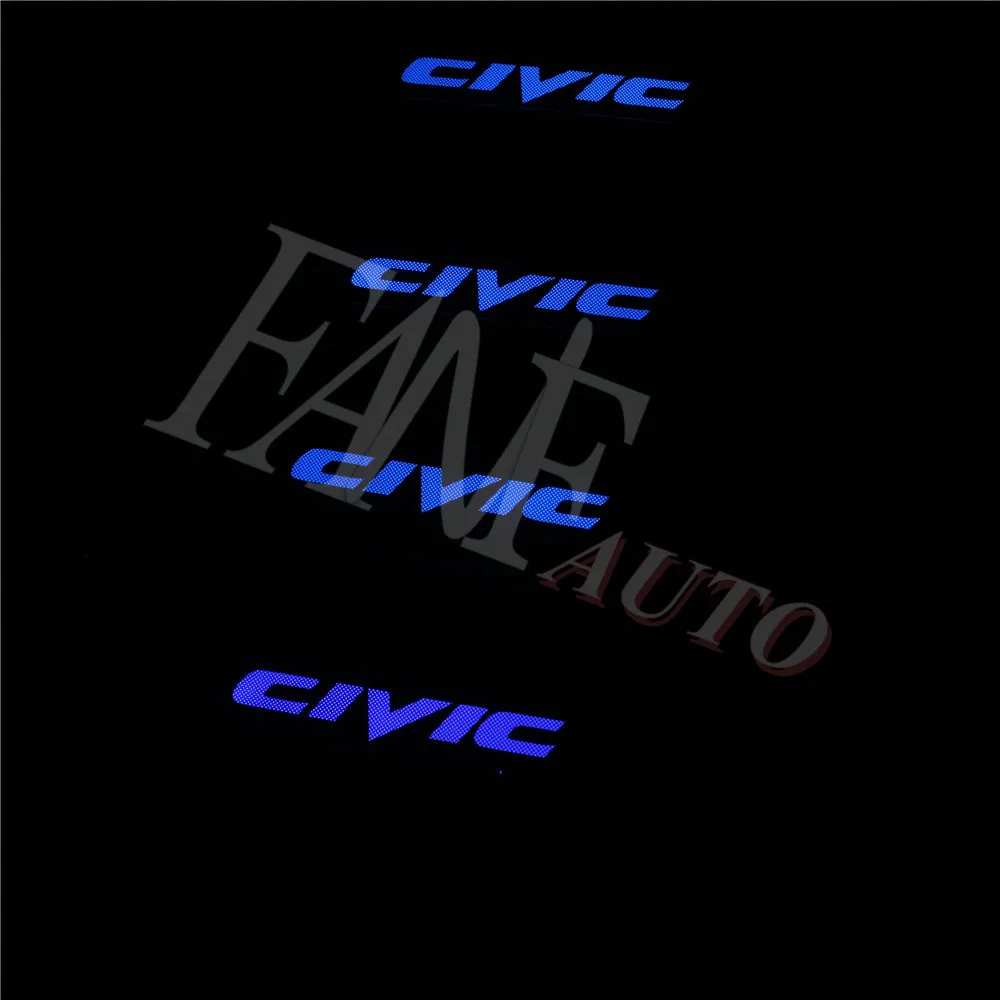 Накладка на порог из нержавеющей стали защитная для Honda Civic 2012 2015 9|Буксиры и