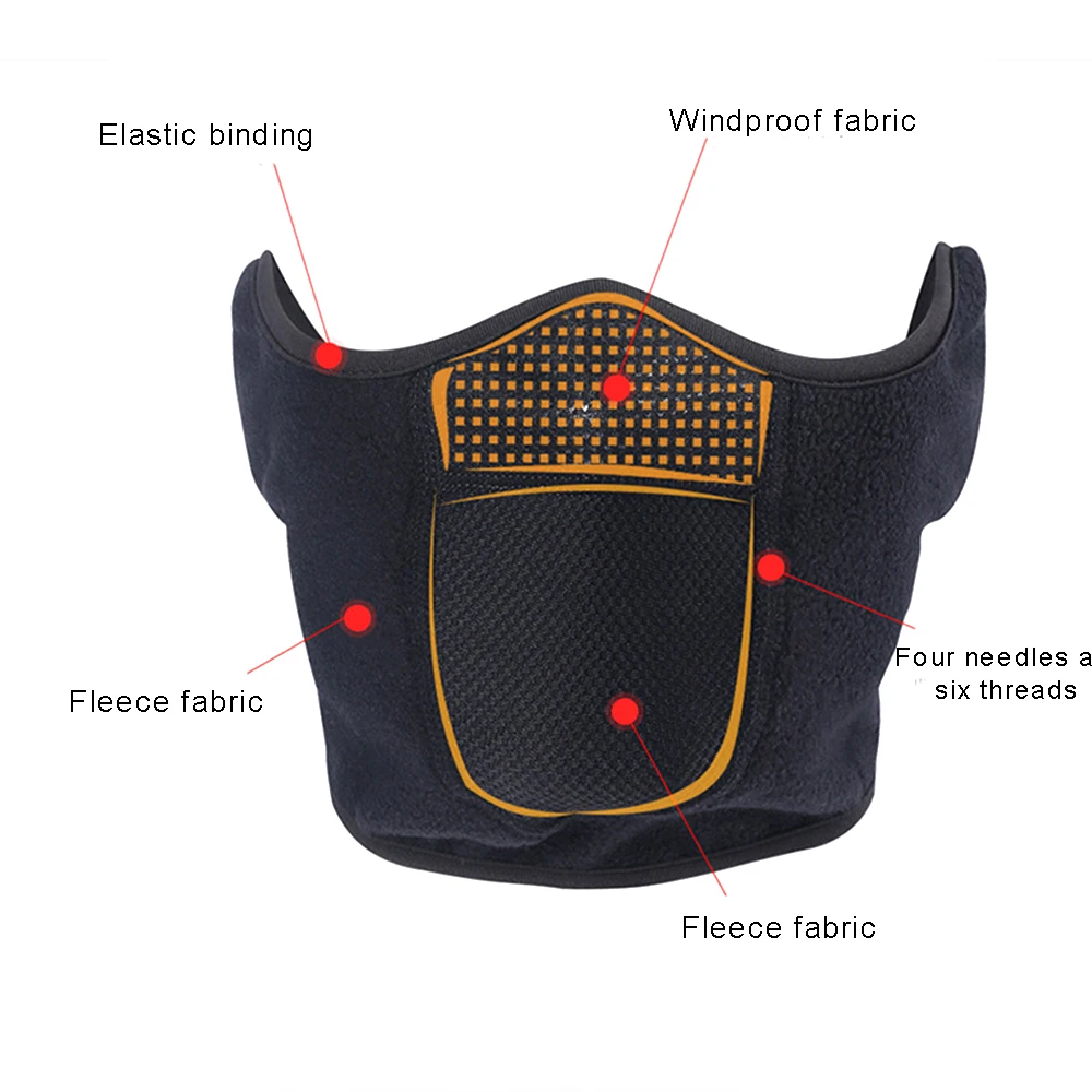 

Winter Ski Mask Face Protection Cover Windproof Cold Proof Ear Protector Motorcycle Mask for Outdoor Cycling Riding