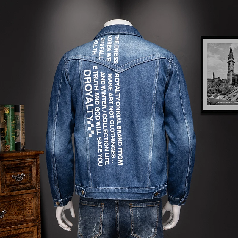 2020 куртка из плотной джинсовой ткани Новое поступление Мужская бархатная