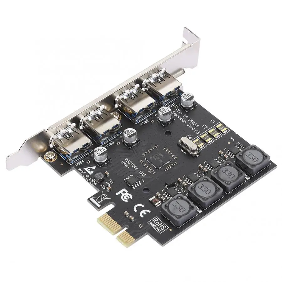 Плата расширения для ПК USB 3 0 PCI E 4 порта адаптер чипа NEC высокая скорость передачи