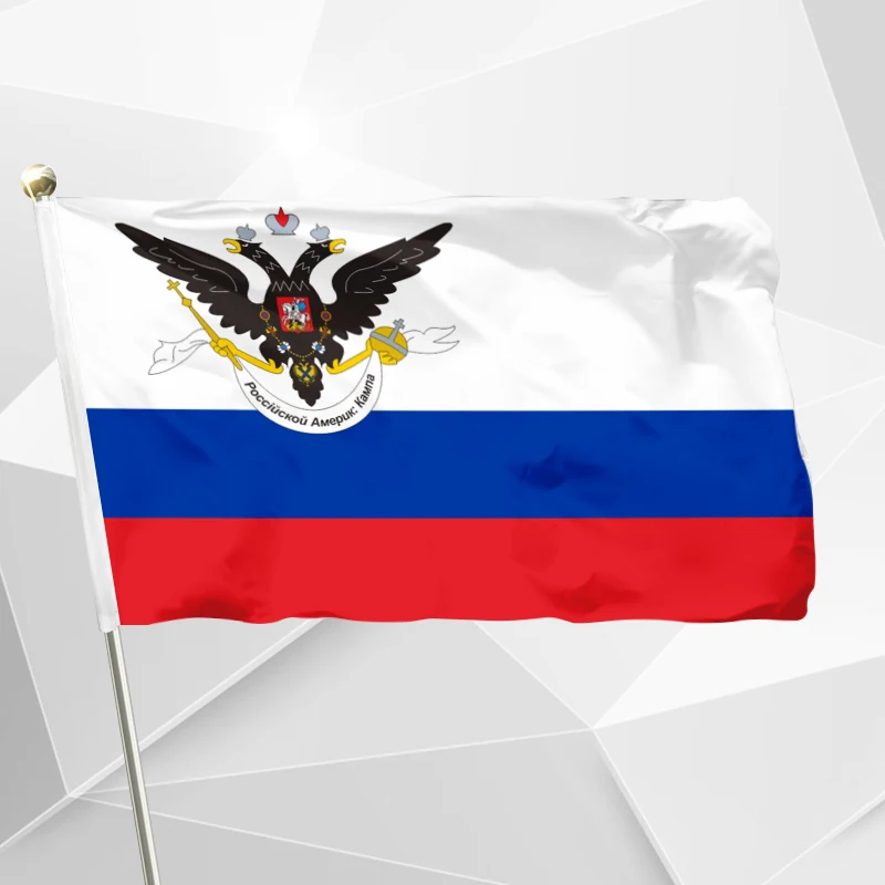 

Российско-американская компания 1806 Реплика флага 90x150 см 3x5 футов 100D полиэстер двойная строчка высокое качество Баннер БЕСПЛАТНАЯ ДОСТАВКА