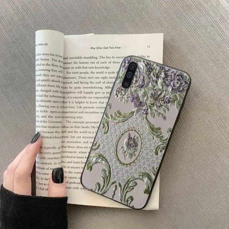 

Flower Emboss Phone Case For Samsung galaxy S 7 8 9 10 20 edge A 6 10 20 30 50 51 70 note 10 plus