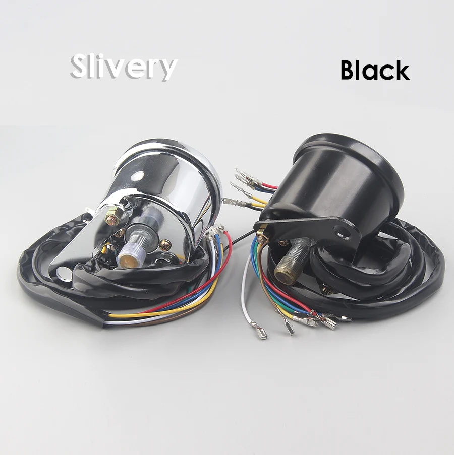 Мотоцикл спидометр кафе гонщик модифицированный Тахометр топлива Gauge12V