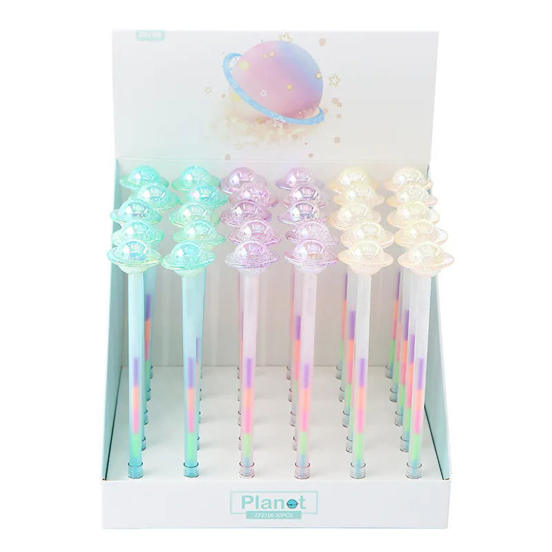 

30 pcs/lot Creative Planet Gel Pen Cute 0.5 mm Colorful ink Signature Pen Promotional Gift Stationery School Supplies