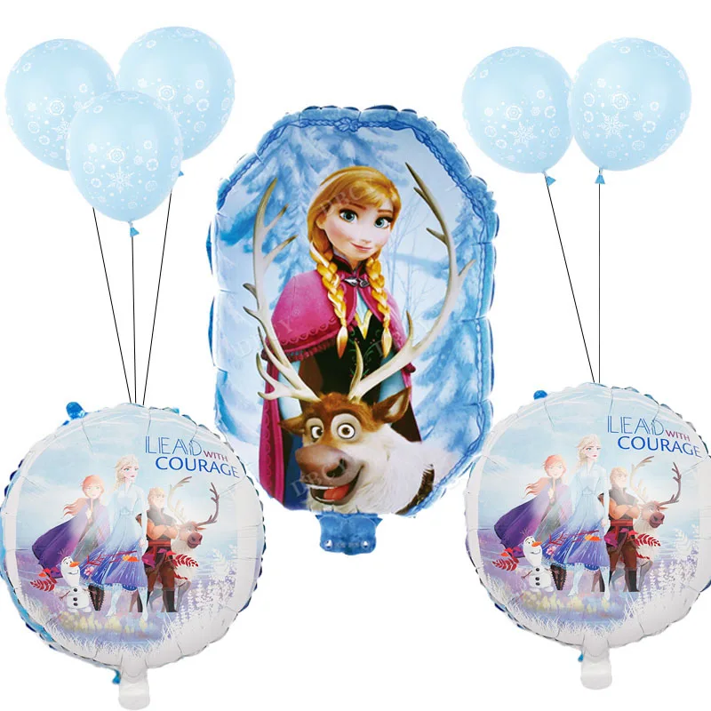 1 комплект на день рождения с изображением Анны и Эльзы шары в форме принцесс