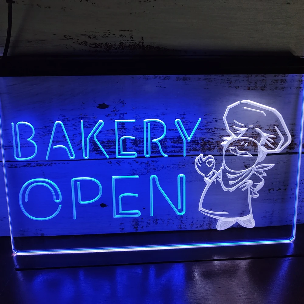 Ss024 открытый хлебопекарский магазин дисплей двухцветный светодиодный неоновый