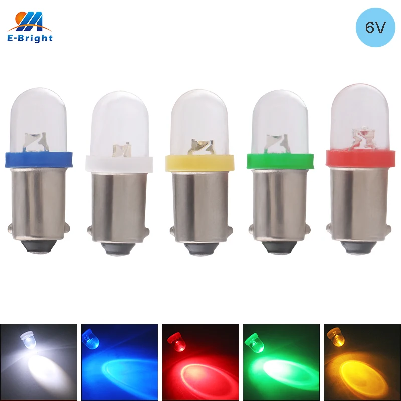 YM E Bright 6 в 3 В постоянного тока 100 шт. BA9S T4W T11 светодиодный ные лампы фонарик 53 57 1895