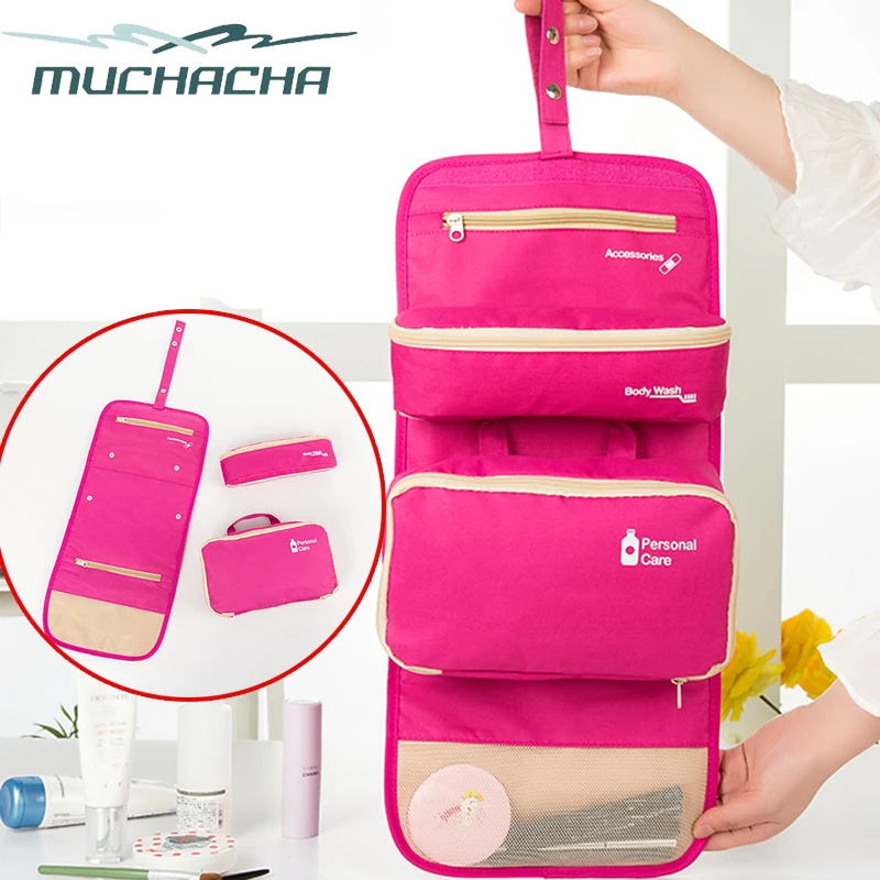 Прямая поставка Модная Складная косметичка для женщин дорожная макияжа чехол