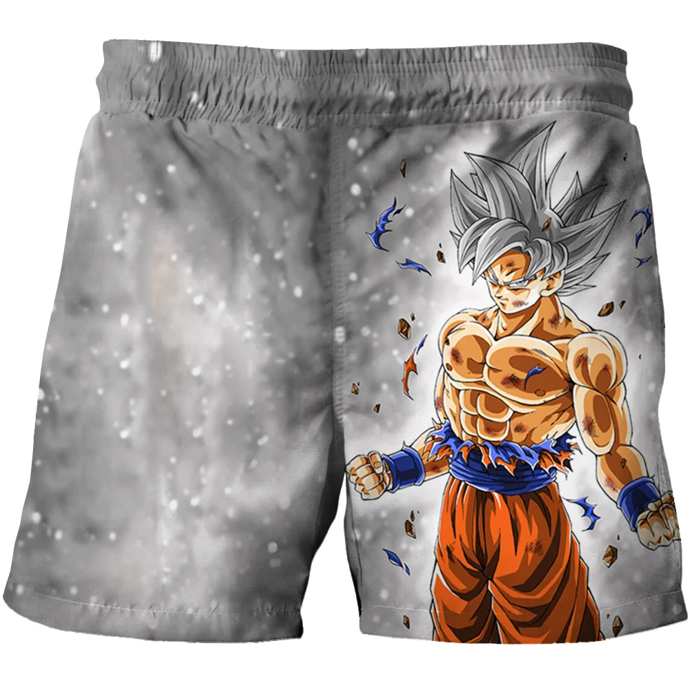 

2021Summer Dragon-Ball Z Japanese Anime Cool Goku Head 3D Printed Shorts Boys Loose Beach Pants Boys and Girls Hip Hop T-shirts