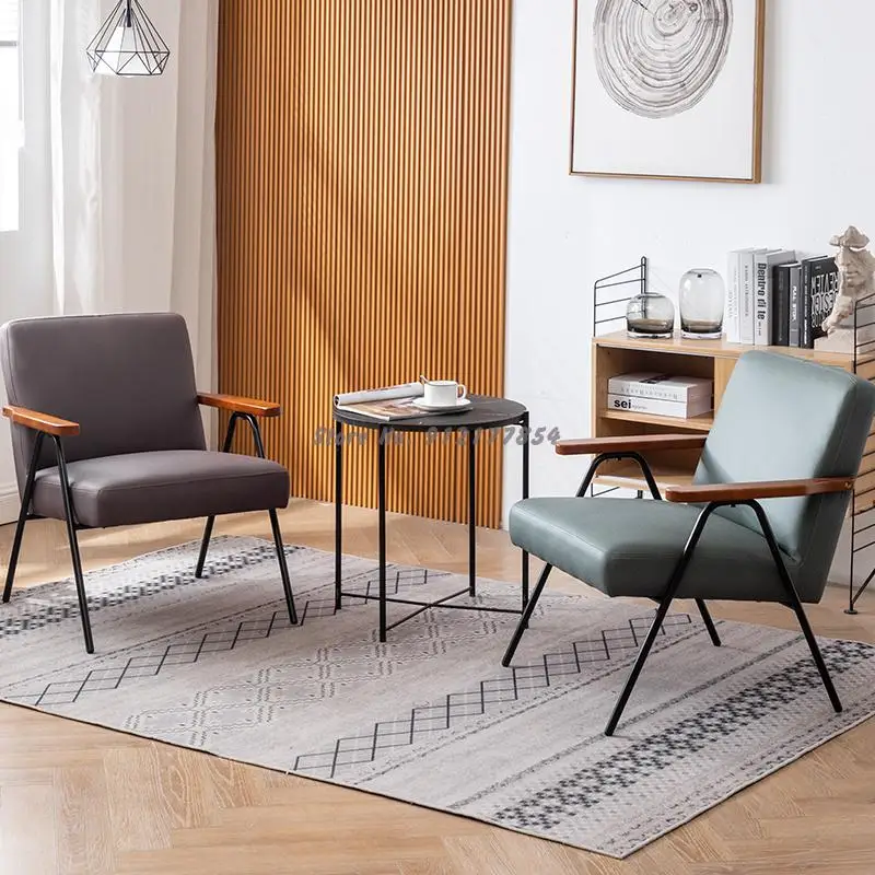 Скандинавский тканевый диван-стул в стиле ретро для гостиной спальни балкона