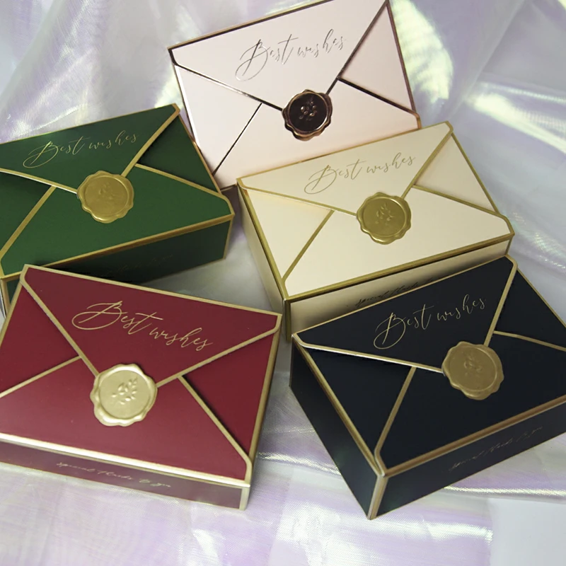 

2021 New 20pcs Envelope Shape Chocolate Candy Box Wedding Decorations Birthday Party Gift Favors Packaging for Guests