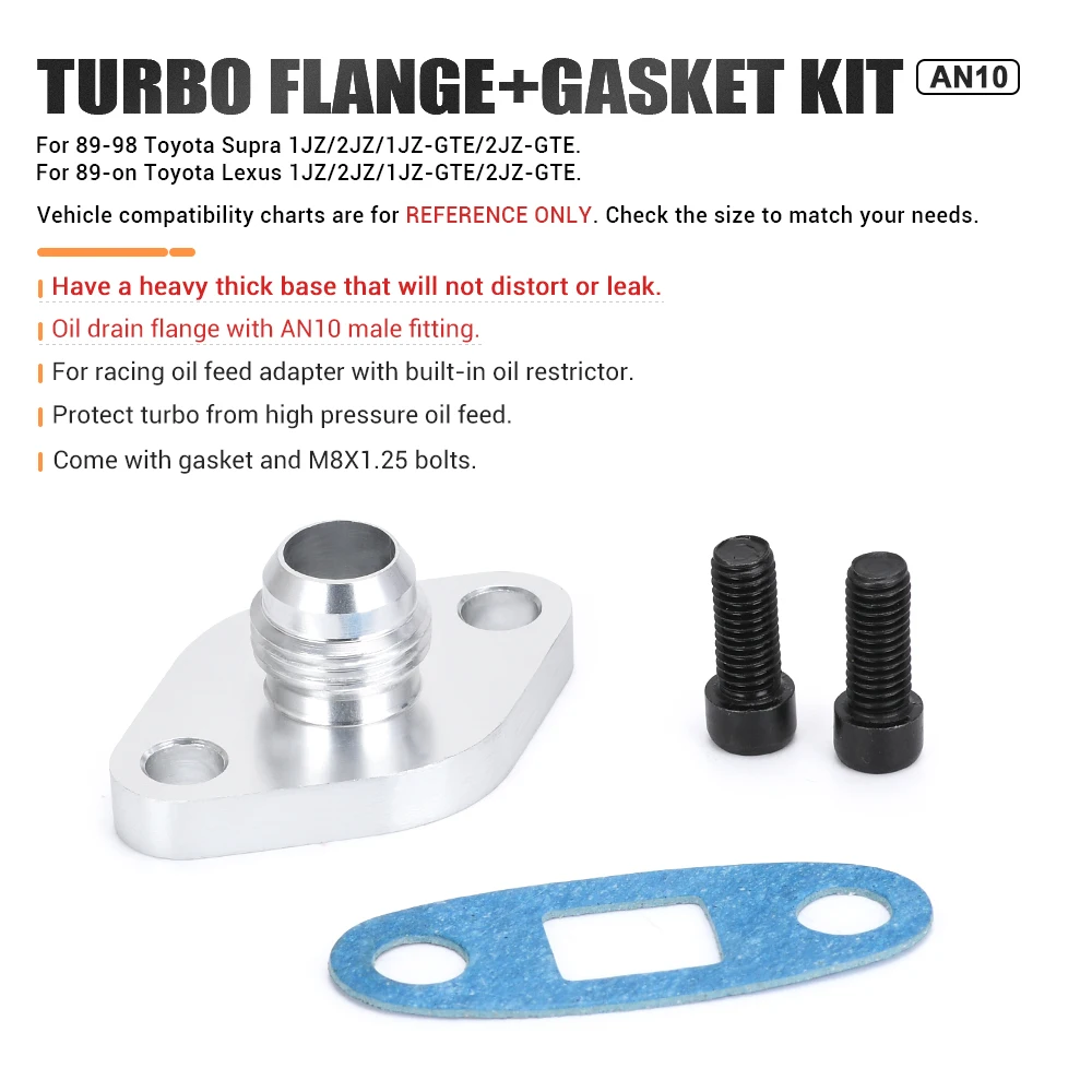 Адаптер обратного/сливного фланца LPXWM - Turbo AN10 для TOYOTA LEXUS 1JZ 2JZ GTE LPXWM-OFG35