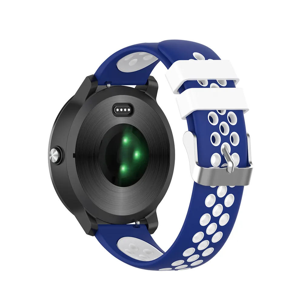 Силиконовый ремешок 20 мм для Garmin VIVOMOVE 3/HR Sport для samsung Galaxy Watch 42 мм R815 для Timex Weekender/Expedition