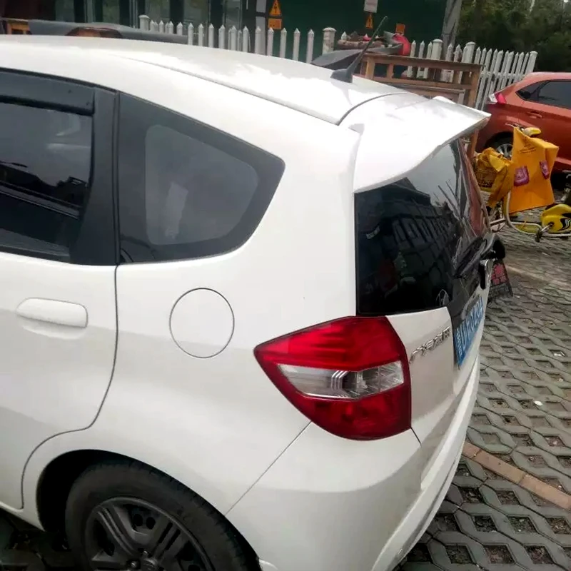 Спойлер для Honda Jazz 2008 2013 АБС пластик неокрашенный задний спойлер крышка крыла