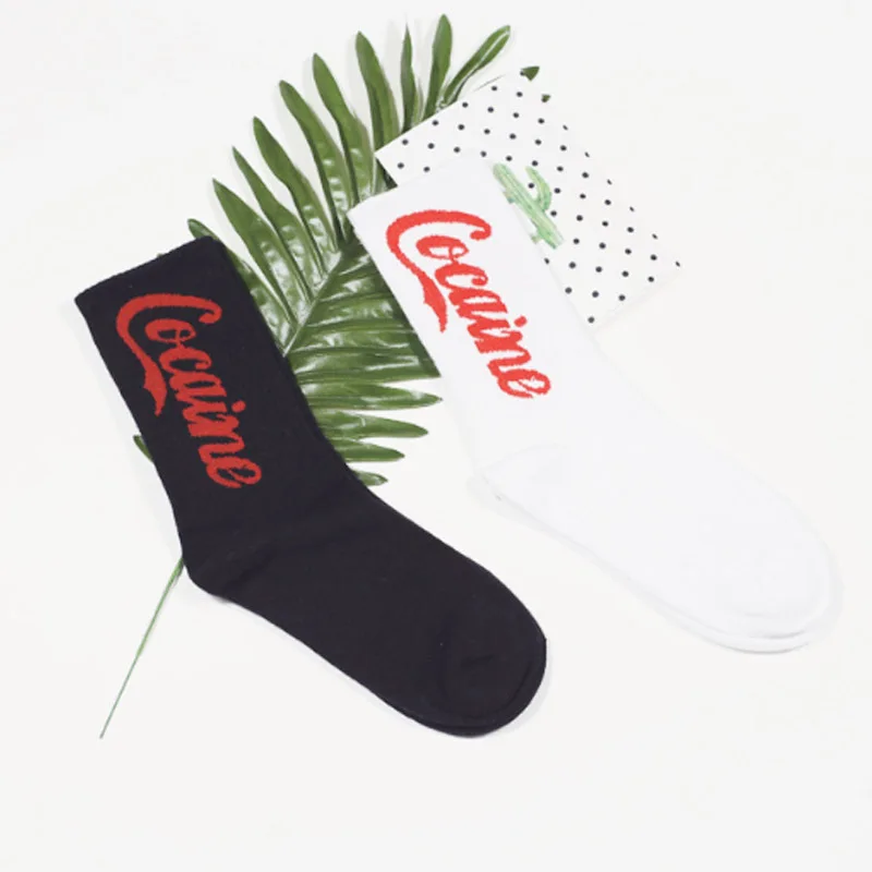 Носки мужские/женские хлопковые в стиле Харадзюку спортивные с буквами алфавита