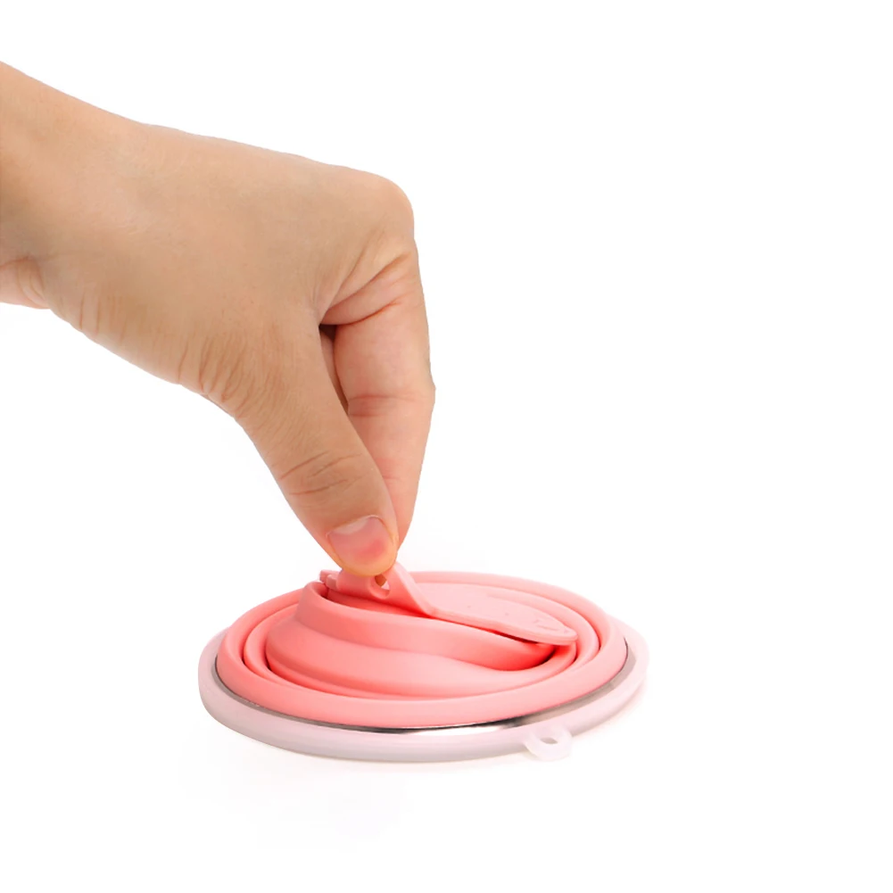 Силиконовая дорожная чашка 6 цветов Выдвижная складная кофейная телескопическая