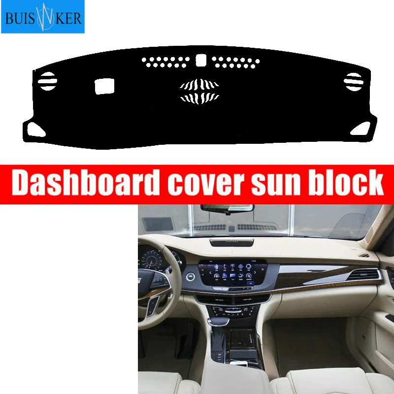 

Чехлы на приборную панель автомобиля для Cadillac CT6 2016, правый и левый руль, накидки, коврики, аксессуары