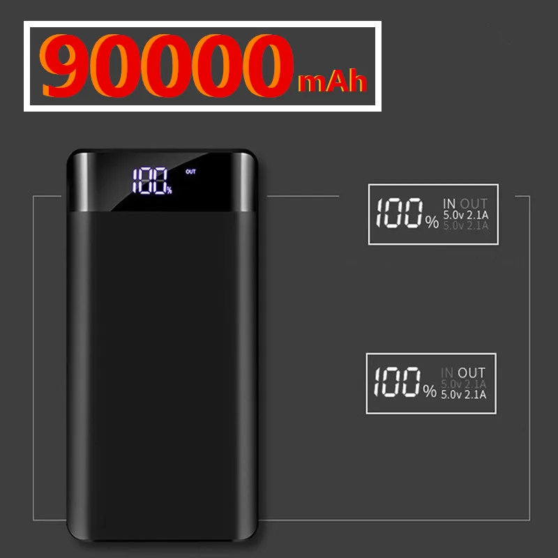 Внешний аккумулятор высокой емкости на 90000 мА · ч с USB портом|Внешние